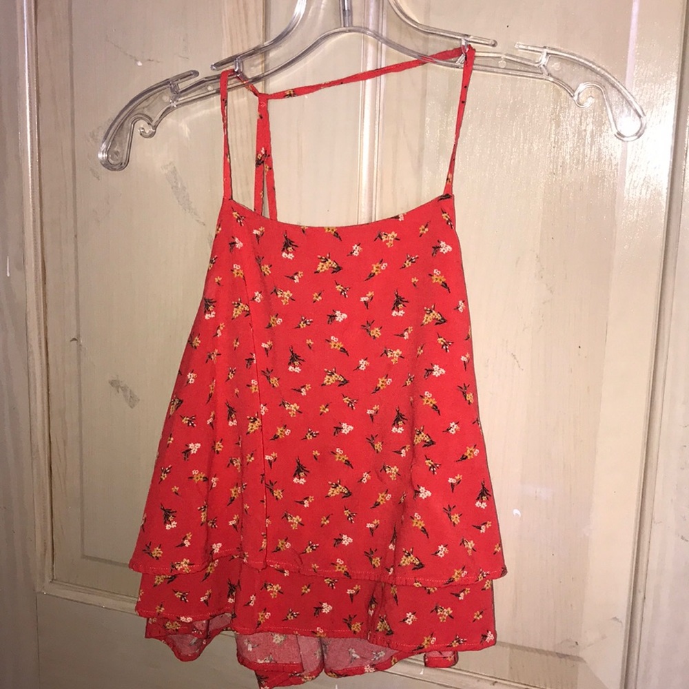 NWOT Forever 21 floral strappy back top